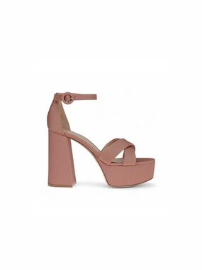 Gianvito Rossi Sheridan Lycra Criss Cross Block Platform Heels